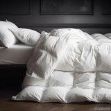 Luxury Goose Down Comforter King Size, 750 Fill Power All Season Fluffy Duvet Insert, 56oz Medium Weight, Soft Cotton Fabric, Hotel Bedding Comforter with Corner Tabs, 106 x 90 Inch SANSWAN