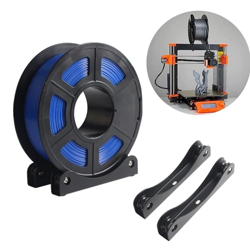 FYSETC 3D Printer Metal Filament Spool Holder - Adjustable Filament Stand Mount Rack: 0.5-5KG 3D Printing Material Roller Separated Brackets Fit All Spool Sizes Types Filament PLA PETG ABS - 1 Pack FYSETC