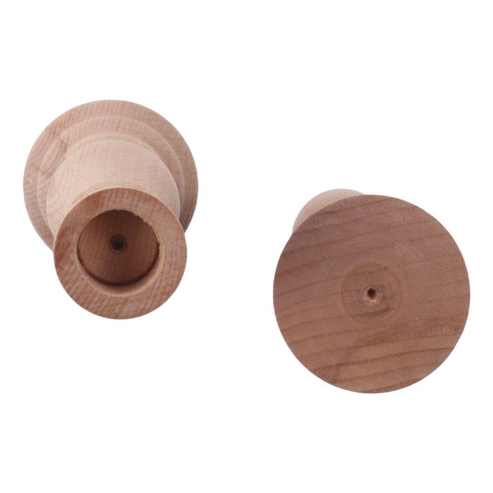 3 Pcs Wooden Candle Holders Wooden Farmhouse Candlesticks Unfinished Pillar Taper Candle Holders for DIY Spiral Taper Candle Home Decor diyhub