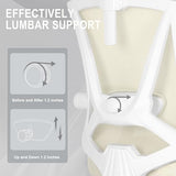 Misolant Ergonomic Office Chair with Footrest, Ergonomic Desk Chair with Adjustable 2D Lumbar Support, High Back Computer Chairs with Adjustable Headrest, Beige Comfortable Executive Office Chair Misolant