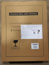 FramePro Shadow Box Frame Display Case 12x16 with Removable Shelves, Deep Memory Box Trinket Knick Knack Shelf Cabinet for Collector, Keepsake Coins Military Medals Wedding Flowers White FramePro