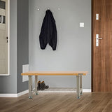 Seville Classics Storage Shelf Wood Bench, Granite Seville Classics