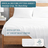 Casa Platino Full Size Sheets, 100% Brushed Microfiber Bedding, 4 Piece Set, Pre-Washed Full, Ultra Soft and Cozy Sheet Set with 15 Inch Deep Pocket – Bed Sheet – White Casa Platino
