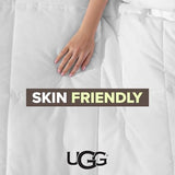 UGG Danielle Full/Queen Comforter Duvet Insert Cooling Lightweight Down Alternative Hypoallergenic Washable Quilted Fluffy Comforter Blanket with Corner Tabs for Duvet Cover, Full/Queen, Bright White UGG