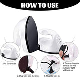 Mini Heat Press Small Iron Portable Heat Press Machine Mini Craft Iron with Charging Base Accessories for DIY T-Shirts, Shoes, Bag and Hats Heat Transfer Vinyl Projects (White) ACHENYUANYUAN