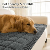 Smiry Couch Cover for Dogs Washable, Non Slip Fuzzy Pet Couch Covers for 3 Cushion Sofa Pet Friendly, Thick Soft Sofa Slipcovers Cushion Protector (Dark Grey, 27.6" x 59") Smiry