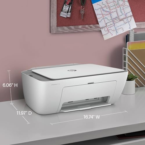 HP DeskJet 2755e Wireless Color inkjet-printer, Print, scan, copy, Easy setup, Mobile printing, Best-for home, 3 months of Instant Ink included,white