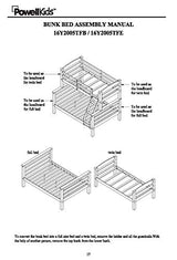 Powell Espresso Twin/Full Bunk Bed with Built-In Ladder and Detachable Design Powell