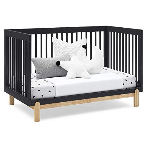 Delta Children Poppy 4-in-1 Convertible Crib, Midnight Grey/Natural