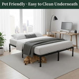Full Size Bed Frame, 14 Inch Metal Platform Bed Frames with Heavy Duty Steel Slat Support, No Box Spring Needed, Easy Assembly, Under Bed Storage SageNest