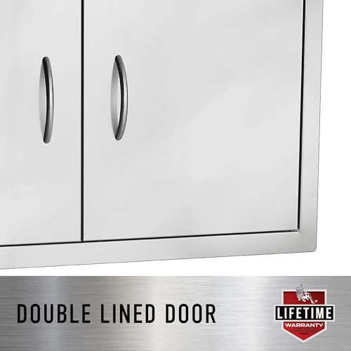 Bull Outdoor Products Premium Components for Outdoor Kitchen BBQ Island 38" 3 Drawer Door Combo with Reveal Bull Outdoor Products