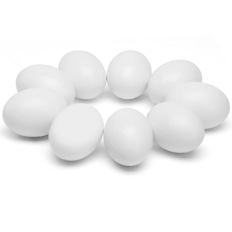 SallyFashion Wooden Fake Eggs,9 Pieces White Wooden Easter Egg Wood Eggs for Crafts Home Decor SallyFashion