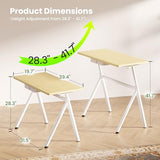 WALKINGDESK Standing Desk, 4-Leg Pneumatic Adjustable Desk for Walking Pad Treadmill - Stable No Wobble Fixed Frame, 40” Computer Desk with Fabric Drawer for Home Office, Gaming Desk, Oak WALKINGDESK