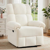 Korser Recliner Chair, Living Room Chairs for Adults, Thick Upholstered Manual Recliner with Side Pockets, Small Recliner for Small Spaces, Lounge Chair for Nursery Bedroom Apartment RV, Chenille