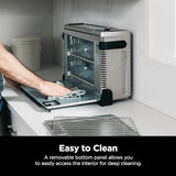 Ninja SP101 Digital Air Fry Countertop Oven with 8-in-1 Functionality, Flip Up & Away Capability for Storage Space, with Air Fry Basket, Wire Rack & Crumb Tray, Silver Ninja