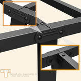 Henshwon Metal Bed Frame,14Inch Queen Size Bed Frame with Storage Space,Heavy Duty Sturdy Mattress Foundation,Easy Assembly,No Box Spring Needed,Queen Grey Henshwon