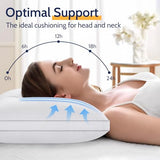 ROUMEA Pillows Queen Size Set of 2, Gusseted Bed Pillows for Sleeping 2 Pack, Luxury Hotel Quality, Supportive Queen Pillow with Soft Down Alternative for Back Stomach Side Sleepers, Machine Washable ROUMEA