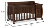 DaVinci Kalani 4-in-1 Convertible Crib and Changer Combo in Espresso DaVinci