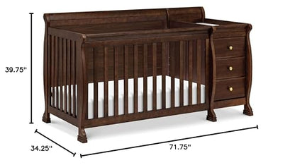 DaVinci Kalani 4-in-1 Convertible Crib and Changer Combo in Espresso