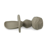 PandaEar 6 Pack Silicone Baby Spoons and Fork Feeding Set- Anti-Choke First Self Feeding Utensils for Baby Led Weaning Ages 3 Months (Tan,Walnut&Grey) PandaEar