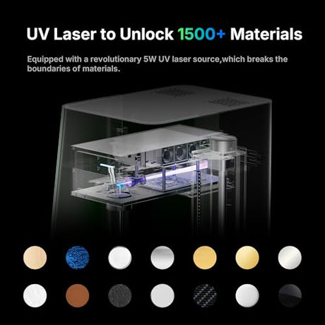 ComMarker X 6W UV Engraving Machine, 3D Internal Engraving, Auto-Focus with LiDAR Ranging System, 10,000mm/s Engraving System, On-Site & Small-Batch Ready Engraving Machine ComMarker