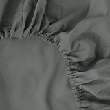 Ghooss Full Size Fitted Sheet Soft,Single Fitted Deep Pocket Sheet,Wrinkle,Fade and Stain Resistant,1 Pack,Dark Gray Ghooss