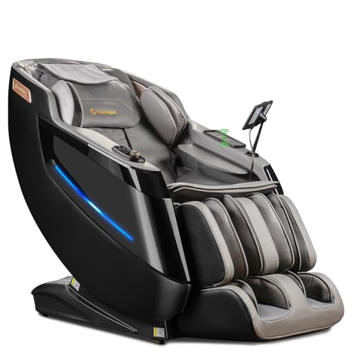 Gethope 4D Massage Chair Full Body - 53.2" Ultra Long SL-Track Massage Chair Zero Gravity Massage Recliner with Foot Roller, 10 Modes 6 Technique, 32 Airbags, 3 Core Heating, AI Voice, Yoga Stretch Gethope