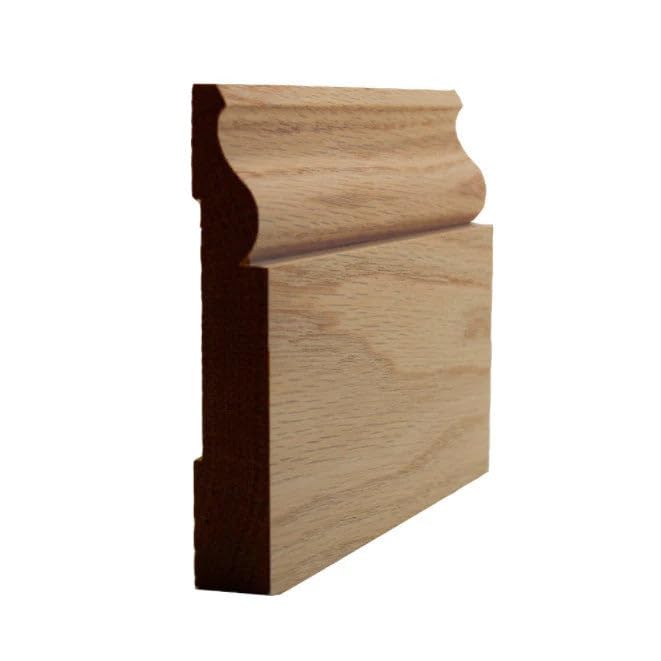 EWBB11 Colonial 4" Baseboard Moulding, 11/16" x 4", Red Oak, 94" NewMouldings