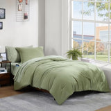 WRENSONGE Twin Comforter Set- 5 Pieces Sage Green Bed in a Bag, All Season Twin XL Bedding Sets with 1 Fitted Sheet, 1 Flat Sheet, 1 Pillow Sham and 1 Pillowcase WRENSONGE