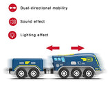 Battery Operated Locomotive Train for Wooden Tracks, Powerful Engine Toy Train Vehicle for Railway Track, Science Fiction Train Car Series Fit All Brands Railroad (Battery Not Included) Z MAYABBO