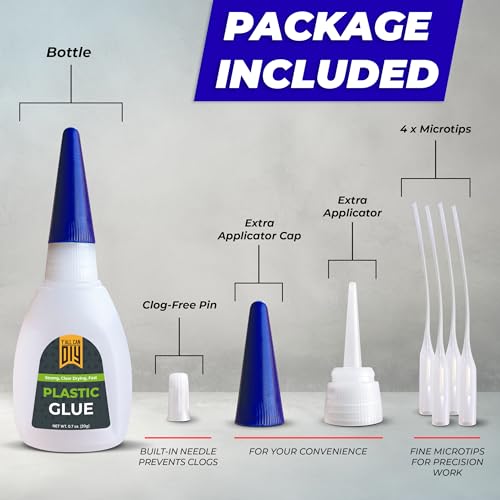 Y'allCanDiy Super Glue for Plastic 20g (.7 oz) - Heavy Duty Glue for Legos & Miniatures. Adhesive for PLA, 3D Printing, Toys, Car, ABS, PVC, DIY Kits. Compatible with Aerosol Adhesive Accelerator Y'allCanDiy