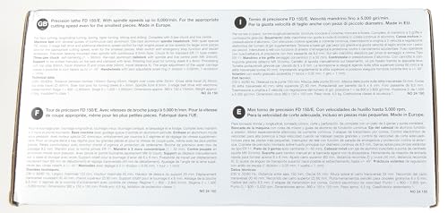 Proxxon Fine Lathe FD 150/E, Precise Lathe with 2-Stage Belt Drive, Speed Control, Spindle Speeds up to 5,000/min, Item No. 24150 Proxxon