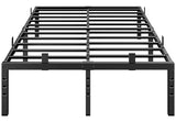 BedsPick 14 Inch Queen Bed Frame, Metal Platform Bed Frame Queen Size with 6 Anti-Slip Mattress Retainers, Heavy Duty Sturdy Mattress Foundation, Easy Assembly, Noise Free, No Box Spring Needed, Black BedsPick