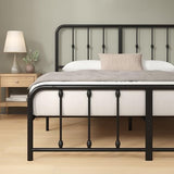 Zinus Leonardo Metal Platform Bed Frame, Victorian Spindle Style Headboard and Footboard, Heavy Duty Bed Base, Ample Underbed Space, Full Zinus