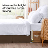 Utopia Bedding Full Bed Skirt - Soft Quadruple Pleated Ruffle - Easy Fit with 16 Inch Tailored Drop - Hotel Quality, Shrinkage and Fade Resistant (Full, Brown) Utopia Bedding
