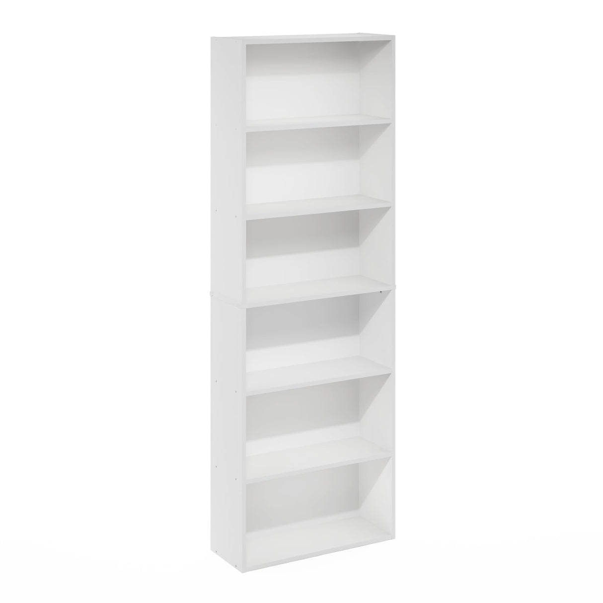 Furinno Jaya Simply Home Free Standing 6-Tier Open Storage Bookcase, White Furinno