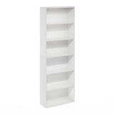Furinno Jaya Simply Home Free Standing 6-Tier Open Storage Bookcase, White Furinno