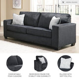 Signature Design by Ashley Altari Modern Queen Sofa Sleeper with 2 Accent Pillows, Dark Gray Signature Design by Ashley