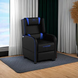 VITESSE VIT Gaming Recliner Chair Racing Style Single PU Leather Sofa Modern Living Room Recliners Ergonomic Comfortable Home Theater Seating, Blue. VITESSE