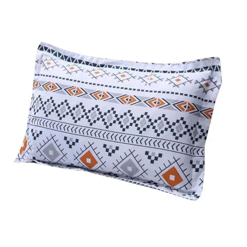 MAG 3Pcs Colorful Boho Bed Sheet,Orange Queen Sheet Set,Boho Bedding Sets Queen,1 Fitted Sheet and 2 Pillowcases,14 Inches Deep MAG