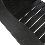 Shine Company Seaside Outdoor Weatherproof Folding Adirondack Chair, Black Shine Company