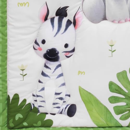 FIGEPO Baby Crib Bedding Set Safari Neutral Crib Nursery Comforter Bed Sets Decor with Fitted Crib Sheet, Comforter and Bed Skirt for Unisex Boys Girls (Safari) FIGEPO