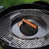 Firsgrill Burger Press 7.08" Round,Heavy-Duty Cast Iron Smash Burger Press Meat Steak With Wood Handle for Blackstone Camp chef Pitboss Weber Griddle Grills(Round) Firsgrill