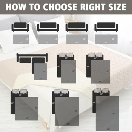 Ameritex Pet Bed Cover Dog Bed Blanket for Sofa and Furniture Waterproof New Pattern Design (30x70 Inch, Dark Grey) Ameritex