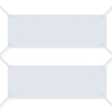 2 Pieces Large Blank Banners, 2x6 Feet White Polyester Oxford Sublimation Banners with Hanging Rope for Indoor Outdoor Display, DIY Blank Banners for Wall Signs, Painting, and Writing, and Party Decoration GCTWFYK