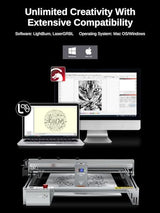 LASER TREE Laser Engraver, 30W Output Power Laser Engraver Machine with Air Assist Pump, High Precision Laser Cutter and Engraver for Wood and Metal, Paper, Acrylic, Glass, Leather etc LASER TREE