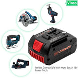 sypousy Bosch 18V Battery, BAT609 Battery,18V Bosch Replacement Battery,5000mAh Lithium Battery for BAT610G BAT618G BAT619 BAT621 BAT620 Cordless Power Tool Battery (1) sypousy