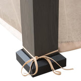 Sunjoy Hardtop Gazebo 13 x 15 ft. Outdoor Patio Steel Frame Gazebo with 2-Tier Metal Roof and Mesh Netting, Black Sunjoy