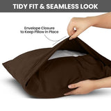 Utopia Bedding King Pillow Cases - 2 Pack - Envelope Closure - Soft Brushed Microfiber Fabric - Shrinkage and Fade Resistant Pillow Covers King Size 20 X 40 Inches (King, Brown) Utopia Bedding