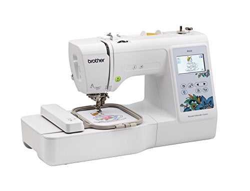 Brother PE535 Embroidery Machine, 80 Built-in Designs, 4" x 4" Hoop Area, Large 3.2" LCD Touchscreen, USB Port, 9 Font Styles Brother
